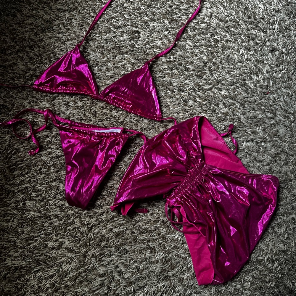 SHEIN Pink Bikini Set Swimwear